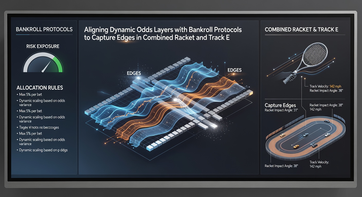 Screenshot of a bankroll dashboard displaying real-time tranche balances alongside racket and track event odds layers