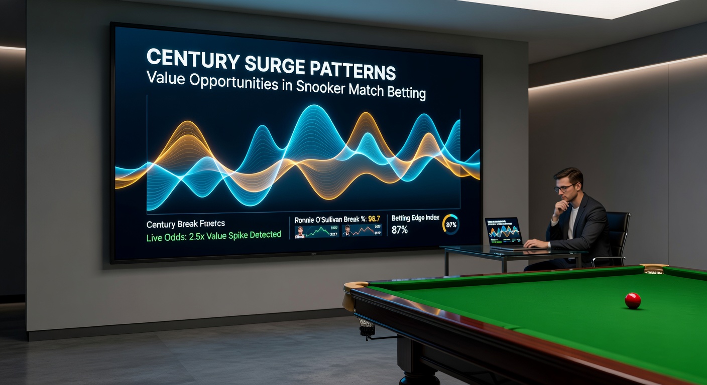 Close-up of a snooker century break in progress, balls cleared meticulously from the pack as the scoreboard ticks past 100