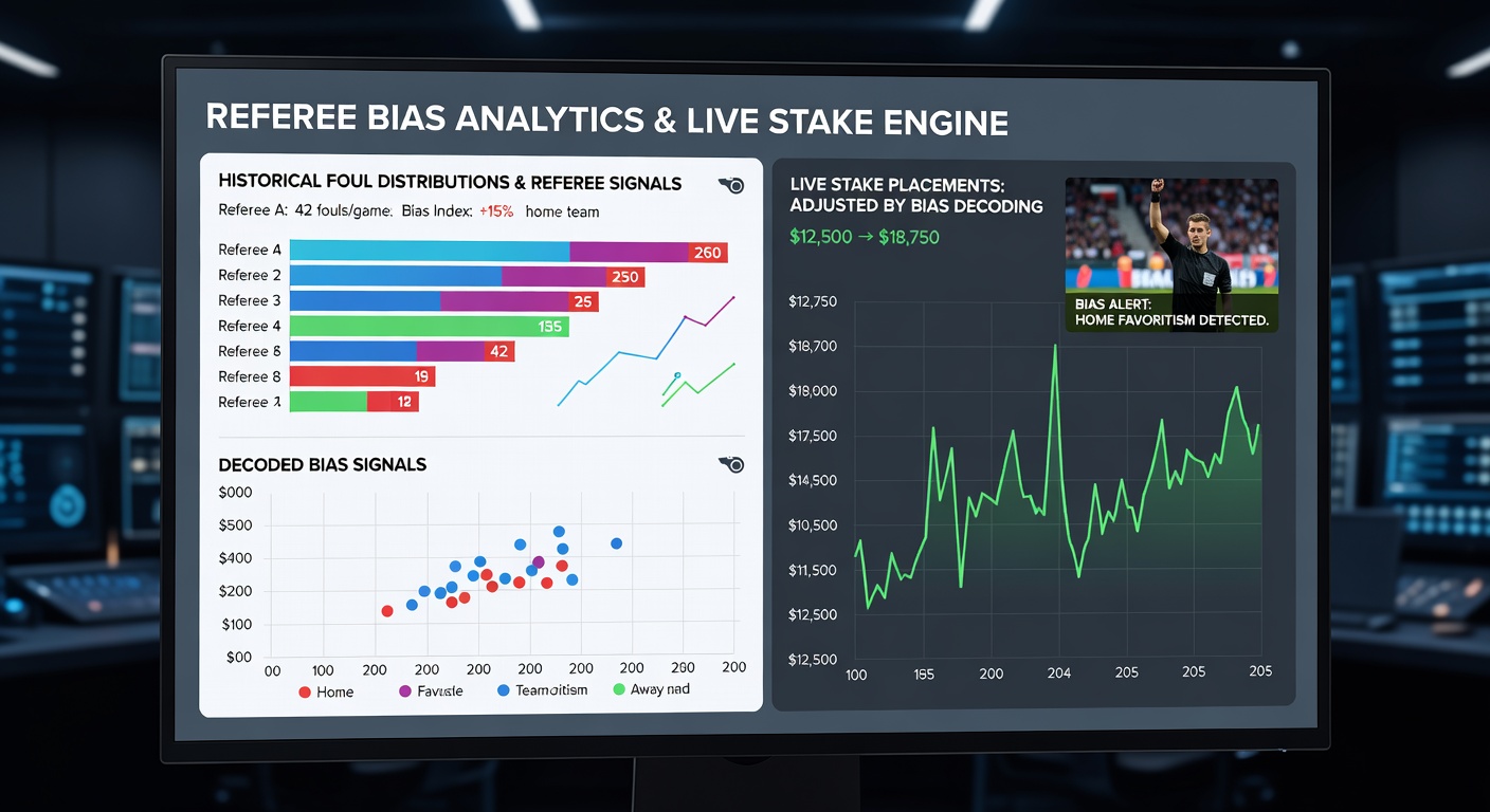 Live dashboard overlay showing current foul counts versus historical referee averages during an NBA game