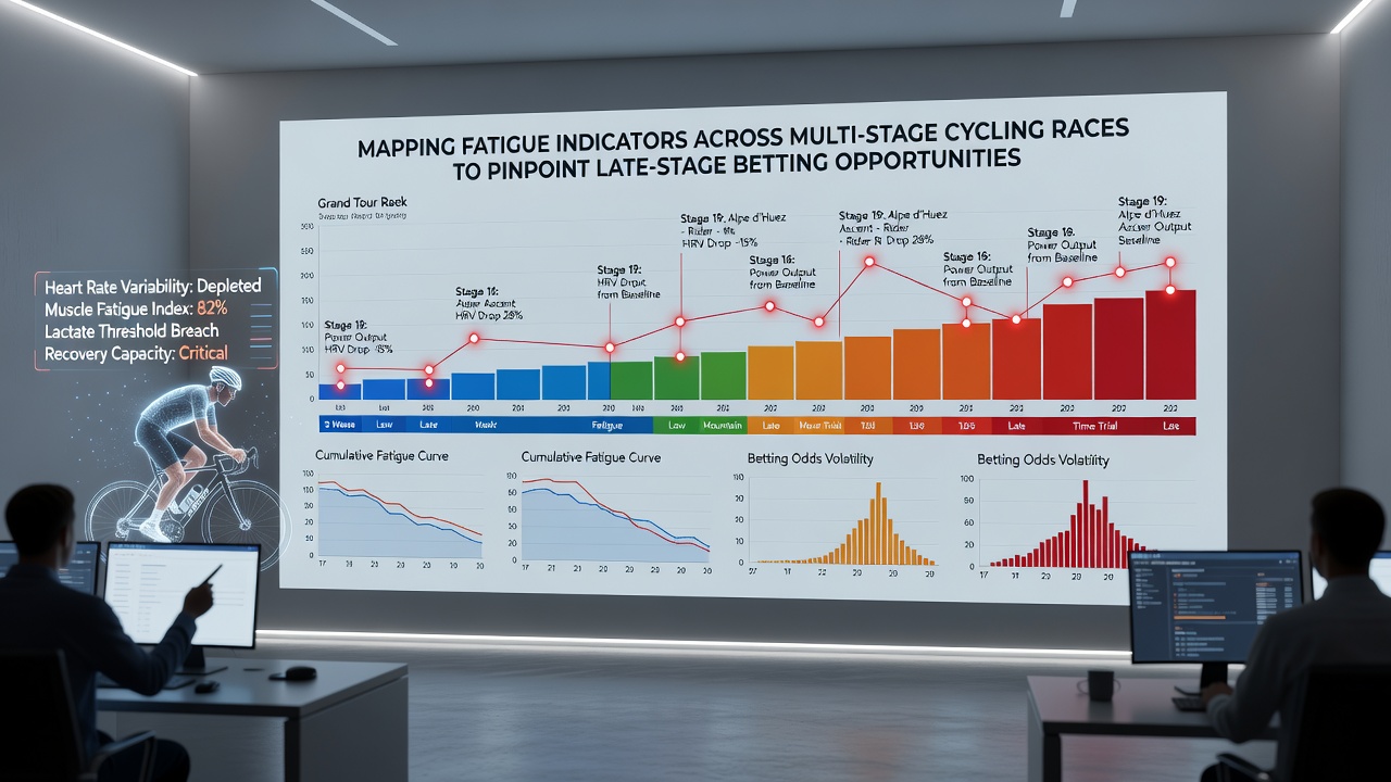 Detailed graph of heart rate variability and power decline across multiple cycling stages