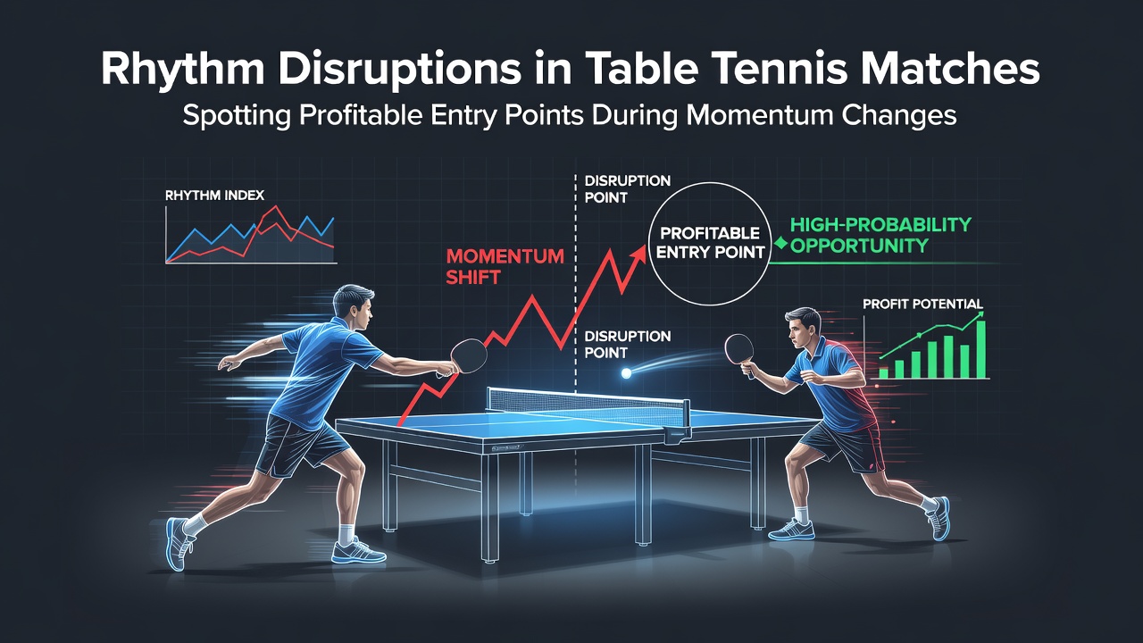 Close-up of table tennis table surface showing ball trajectory lines during a momentum-changing rally